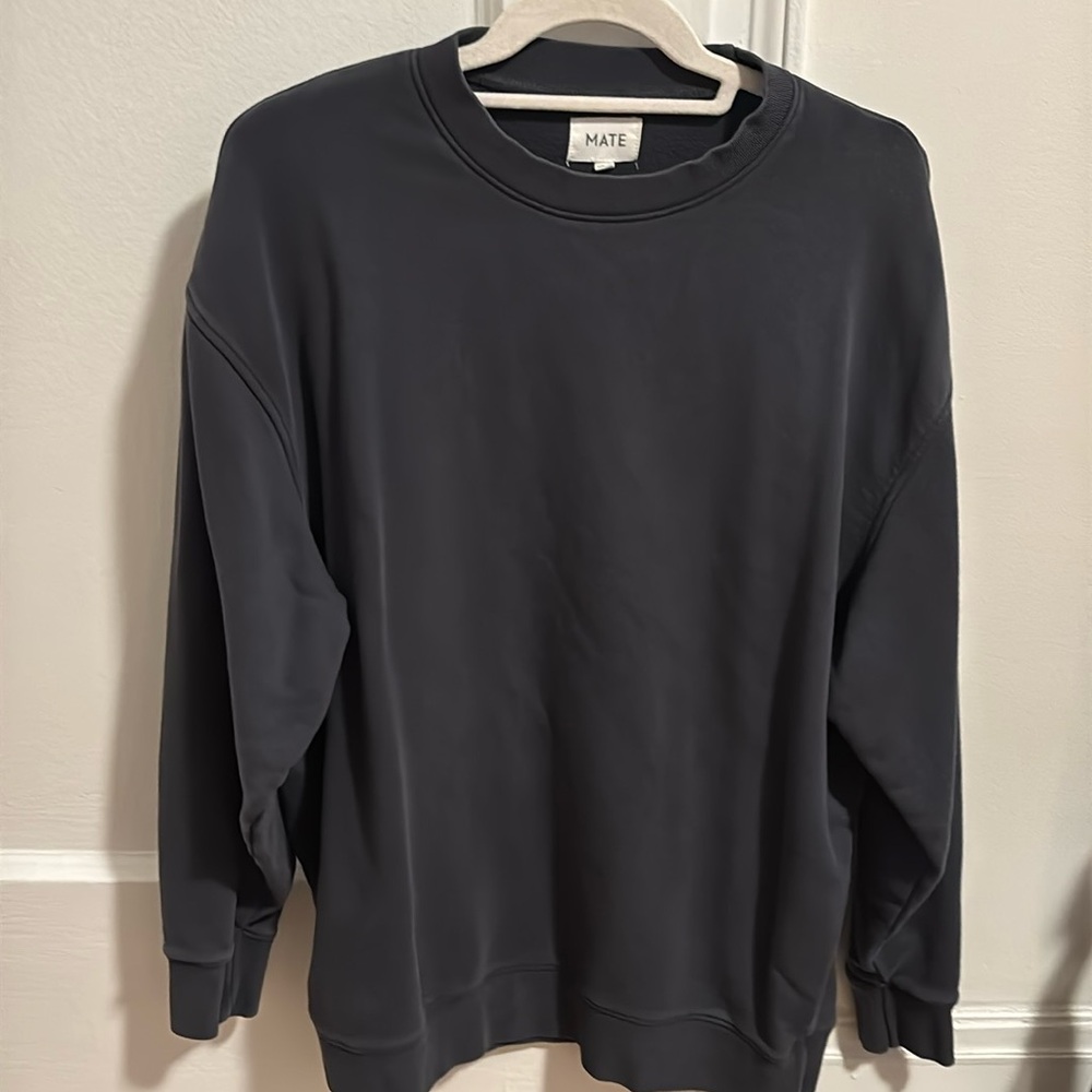 MATE the Label Organic Fleece Oversized Sweatshirt, XS/S Midnight